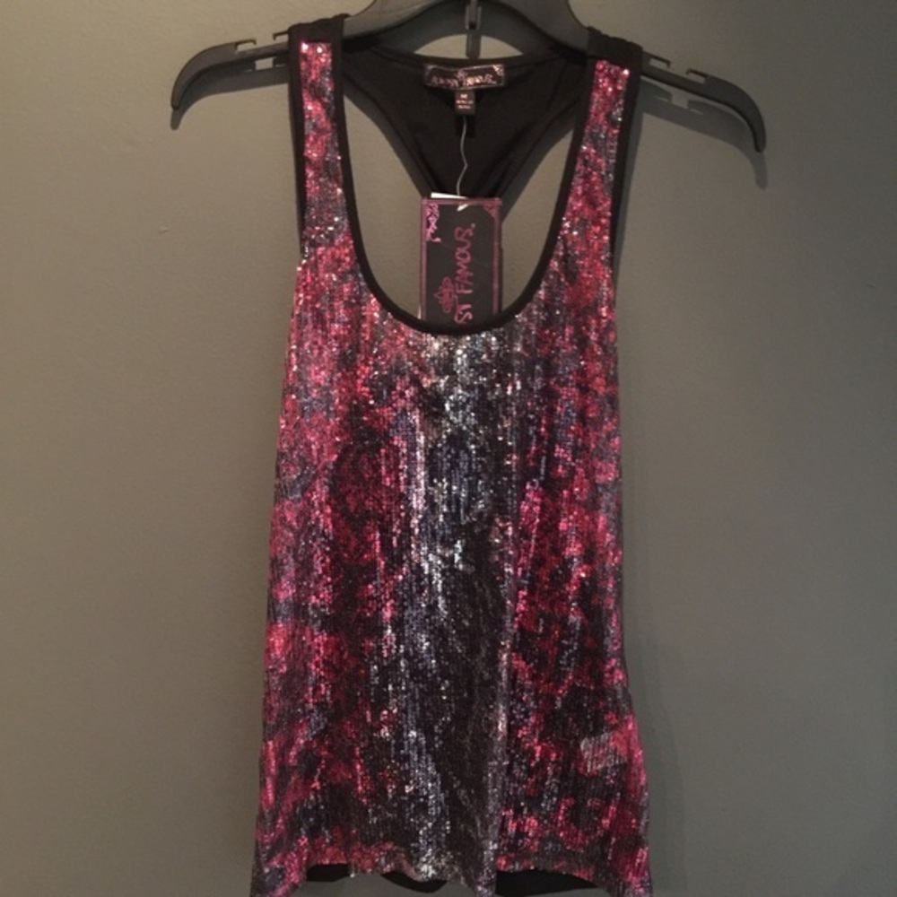 Sequin Racer back shirt